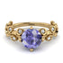 Leaves All Around Yellow Gold Tanzanite Ring - Sydney 2ct No. 201