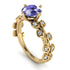 Leaves All Around Yellow Gold Tanzanite Ring - Sydney 2ct No. 201
