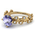 Leaves All Around Yellow Gold Tanzanite Ring - Sydney 2ct No. 201