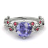 Leaves All Around White Gold Tanzanite Ring - Sydney 2ct No. 212