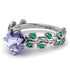 Leaves All Around White Gold Tanzanite Ring - Sydney 2ct No. 206