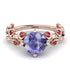 Leaves All Around Rose Gold Tanzanite Ring - Sydney 2ct No. 211