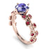 Leaves All Around Rose Gold Tanzanite Ring - Sydney 2ct No. 211