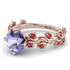 Leaves All Around Rose Gold Tanzanite Ring - Sydney 2ct No. 211