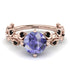 Leaves All Around Rose Gold Tanzanite Ring - Sydney 2ct No. 208