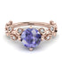 Leaves All Around Rose Gold Tanzanite Ring - Sydney 2ct No. 202
