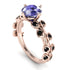 Leaves All Around Rose Gold Tanzanite Ring - Sydney 2ct No. 208