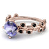 Leaves All Around Rose Gold Tanzanite Ring - Sydney 2ct No. 208
