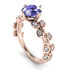 Leaves All Around Rose Gold Tanzanite Ring - Sydney 2ct No. 202