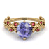 Leaves All Around Yellow Gold Tanzanite Ring - Sydney 2ct No. 210