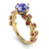 Leaves All Around Yellow Gold Tanzanite Ring - Sydney 2ct No. 210