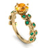 Leaves All Around Yellow Diamond Ring - Sydney 2ct No. 1004