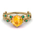 Leaves All Around Yellow Diamond Ring - Sydney 2ct No. 1004