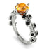 Leaves All Around White Gold Yellow Diamond Ring - Sydney 2ct No. 1009