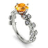Leaves All Around White Gold Yellow Diamond Ring - Sydney 2ct No. 1003