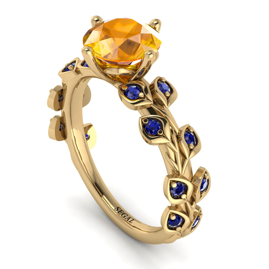 Leaves All Around Yellow Diamond Ring - Sydney 2ct No. 1013