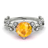 Leaves All Around White Gold Yellow Diamond Ring - Sydney 2ct No. 1003