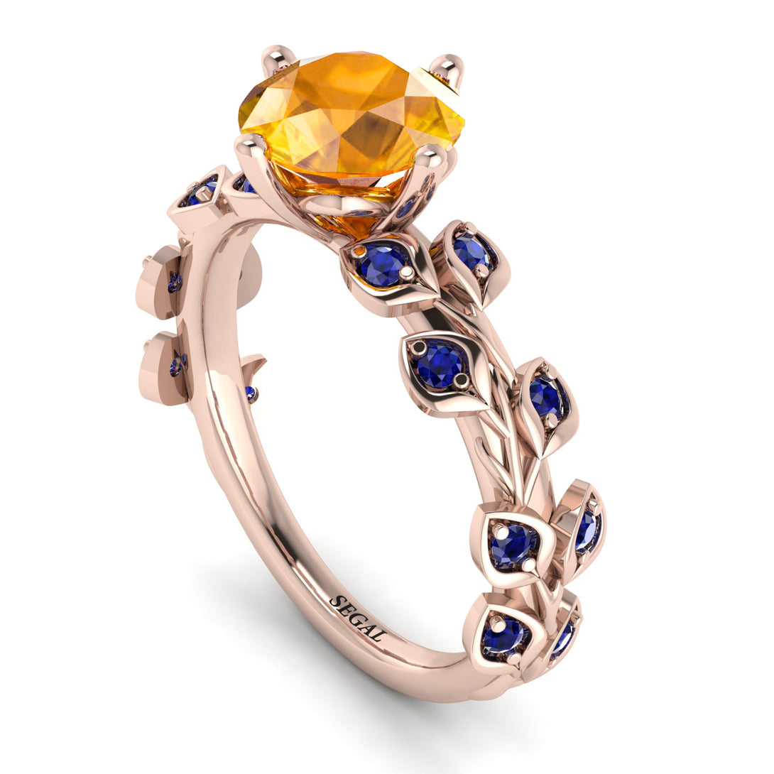 Leaves All Around Yellow Diamond Ring - Sydney 2ct No. 1014
