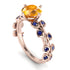 Leaves All Around Yellow Diamond Ring - Sydney 2ct No. 1014