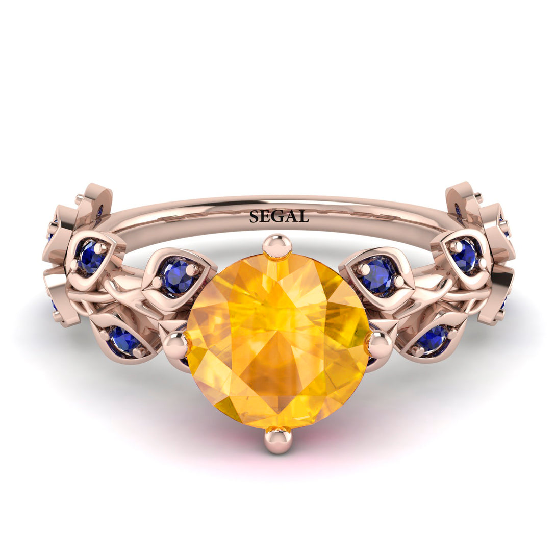 Leaves All Around Yellow Diamond Ring - Sydney 2ct No. 1014