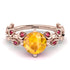 Leaves All Around Rose Gold Yellow Diamond Ring - Sydney 2ct No. 1011