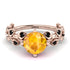 Leaves All Around Rose Gold Yellow Diamond Ring - Sydney 2ct No. 1008