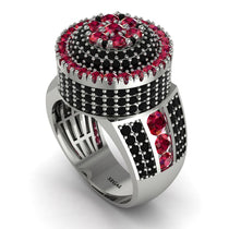 Round Ruby Mens Luxury Ring - Chris No. 42 image 1