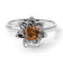 Lotus Flower Solitaire Brown Diamond Ring - Lotus no. 1103