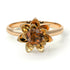 Lotus Flower Solitaire Brown Diamond Ring - Lotus no. 1101