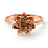 Lotus Flower Solitaire Brown Diamond Ring - Lotus no. 1102