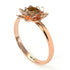 Lotus Flower Solitaire Brown Diamond Ring - Lotus no. 1102