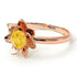 Lotus Flower Solitaire Citrine Ring - Lotus no. 602