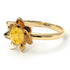 Lotus Flower Solitaire Citrine Ring - Lotus no. 601