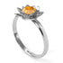 Lotus Flower Solitaire Citrine ring - Lotus no. 603