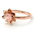 Lotus Flower Solitaire Morganite Ring - Lotus no. 902