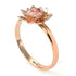 Lotus Flower Solitaire Morganite Ring - Lotus no. 902