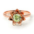Lotus Flower Solitaire Peridot Ring - Lotus no. 702