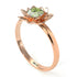 Lotus Flower Solitaire Peridot Ring - Lotus no. 702
