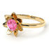 Lotus Flower Solitaire Pink Moissanite Ring - Lotus no. 801