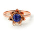Lotus Flower Solitaire Sapphire Ring - Lotus no. 14