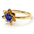 Lotus Flower Solitaire Sapphire Ring - Lotus no. 13