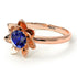 Lotus Flower Solitaire Sapphire Ring - Lotus no. 14