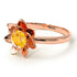 Lotus Flower Solitaire Yellow Diamond Ring - Lotus no. 1002