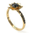 Lotus Flower Black Diamond ring - Lotus no. 16