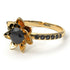 Lotus Flower Black Diamond ring - Lotus no. 16