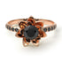 Lotus Flower Black Diamond ring - Lotus no. 17