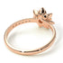 Lotus Bridal Rose Gold Flower Diamond Engagement Ring - 0.5 Carat Round Cut - Lotus no. 2