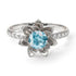 Lotus Flower Aquamarine ring - Lotus no. 403