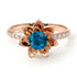 Lotus Flower Blue Topaz ring - Lotus no. 502