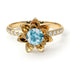 Lotus Flower Aquamarine ring - Lotus no. 401